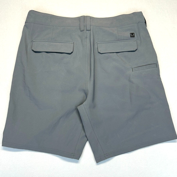 Huk Pursuit 8.5" Chino Shorts Mens XL 40x8.5 Gray Elastic Waist Fishing Camping - Picture 4 of 13